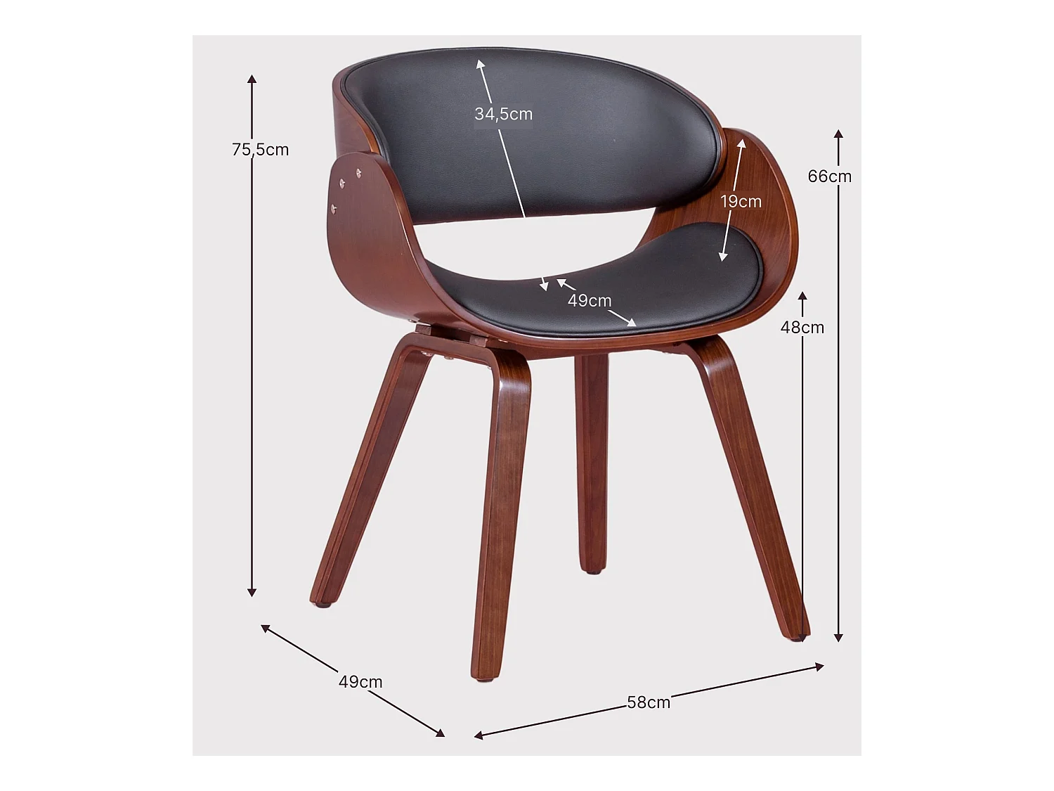 Scandinavische Houten stoelen van lichte esdoorn met kunstleren kussen - Burrow S - Wit