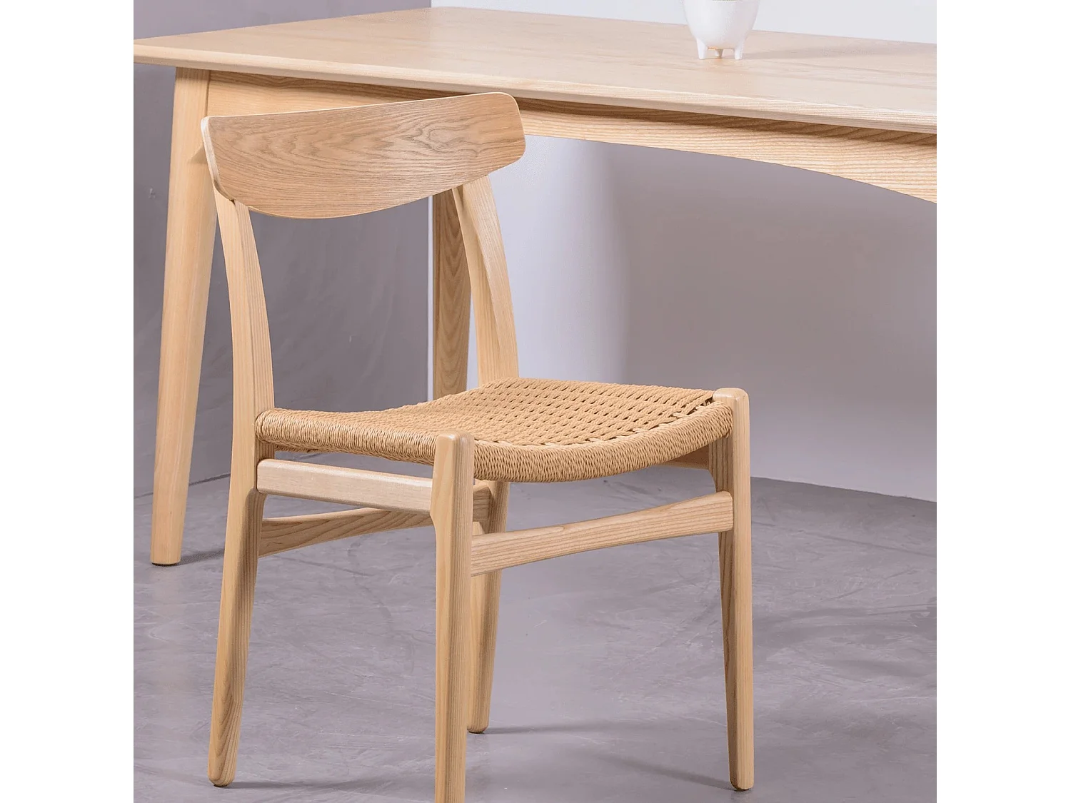 Chaise de salle à manger scandinave en bois de frêne - Liam - Frêne naturel