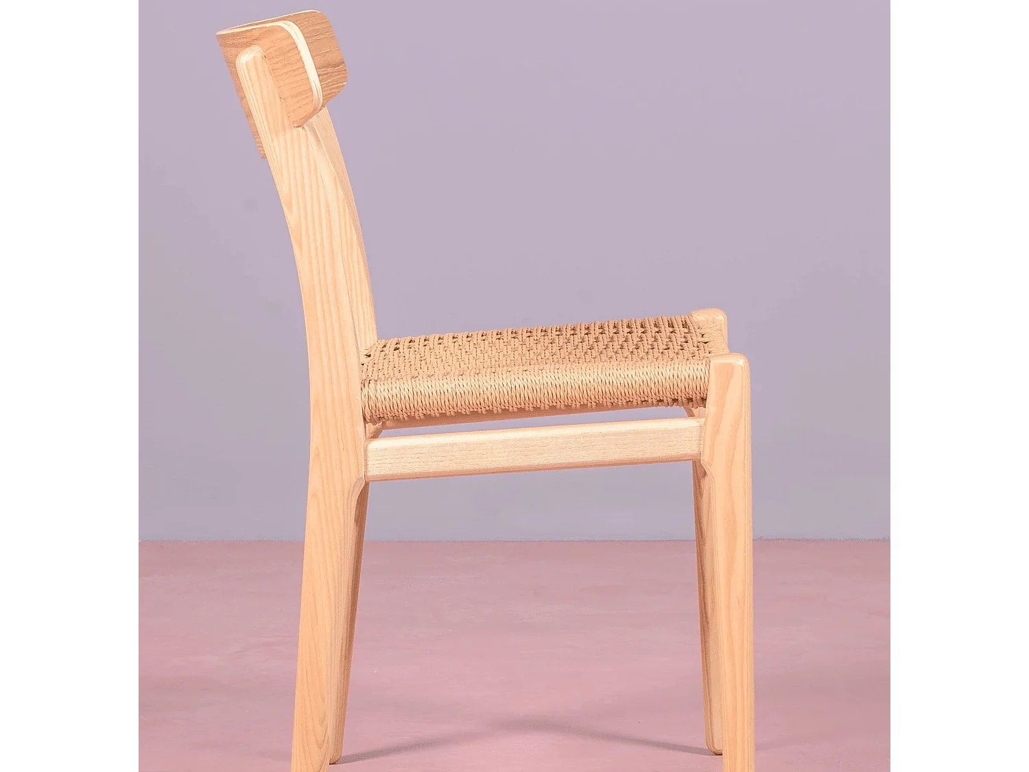 Chaise de salle à manger scandinave en bois de frêne - Liam - Frêne naturel