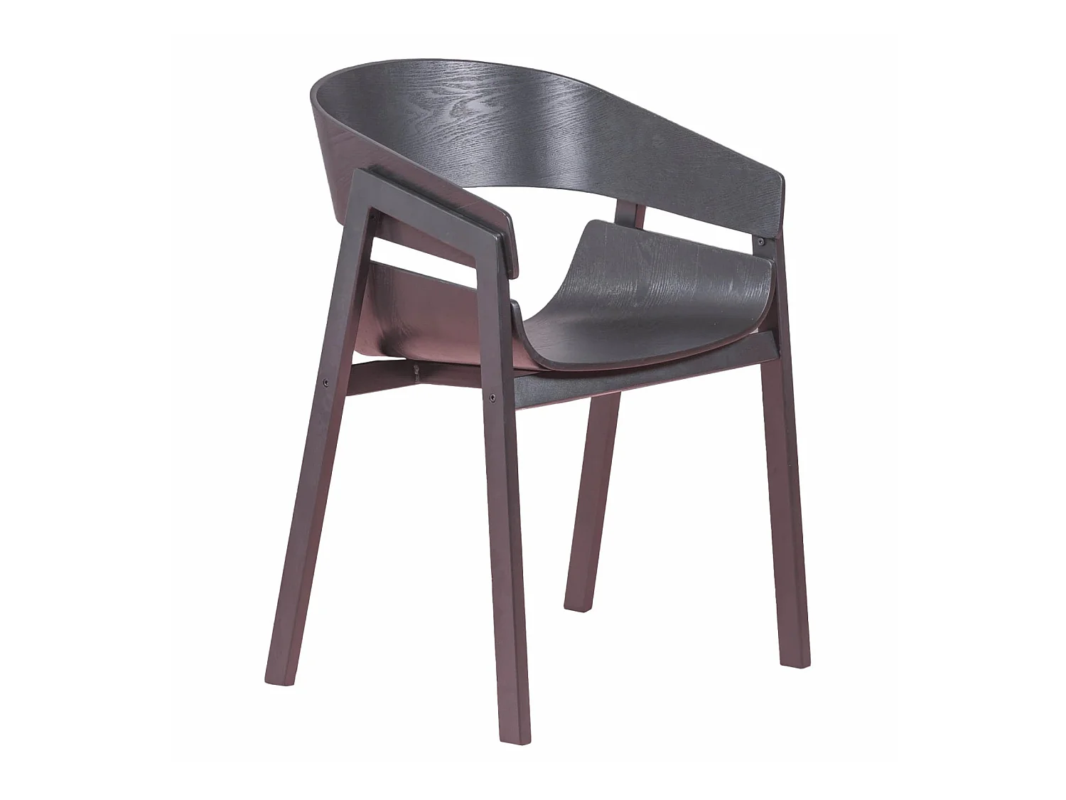 Chaise de salle à manger en bois de frêne naturel - Soho - Noir