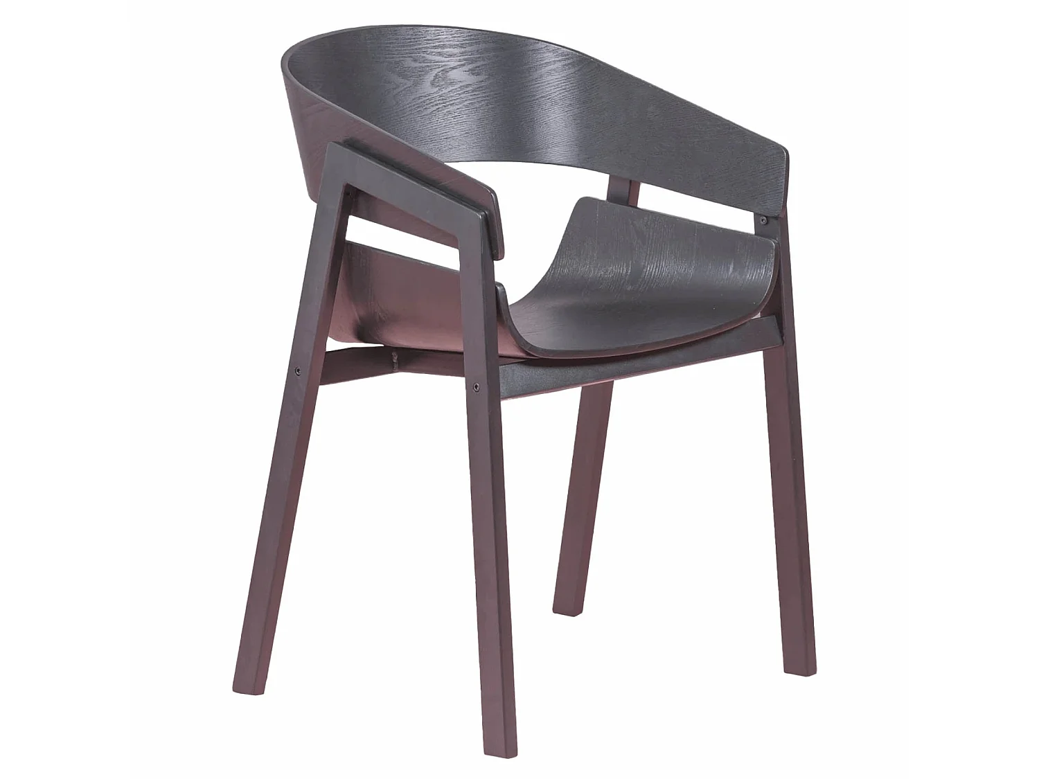 Cadeira de jantar em madeira de freixo natural - Soho - Preto