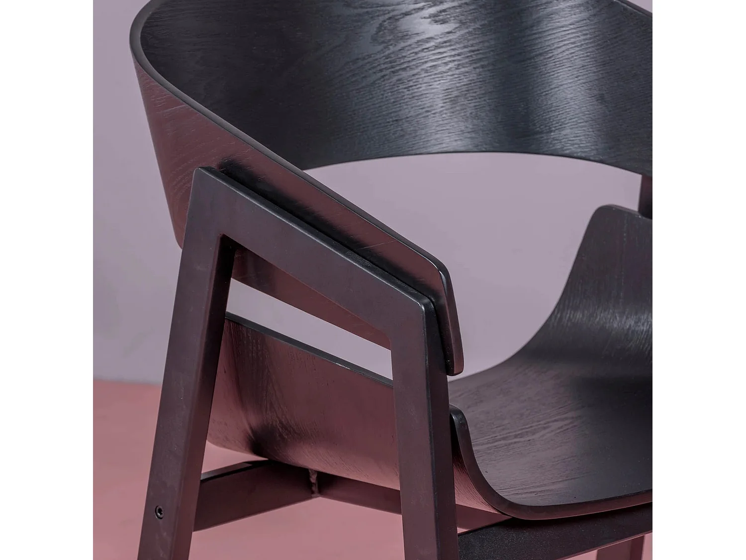 Cadeira de jantar em madeira de freixo natural - Soho - Preto