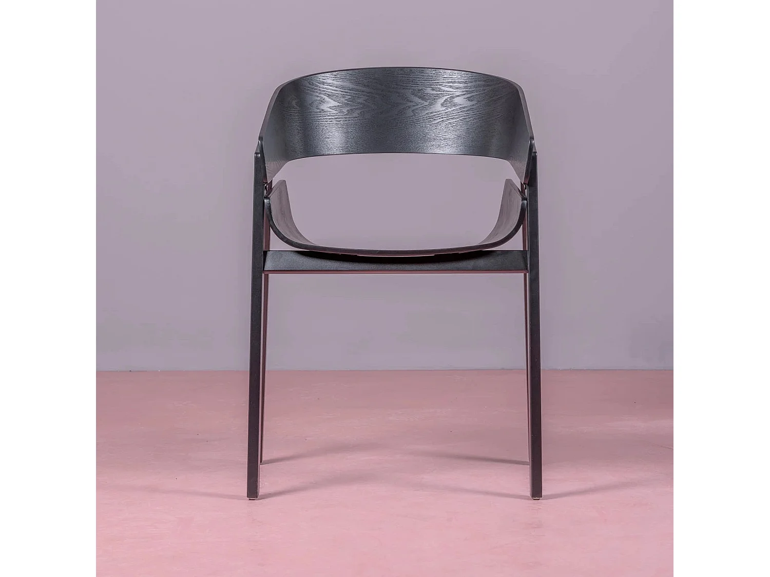 Cadeira de jantar em madeira de freixo natural - Soho - Preto