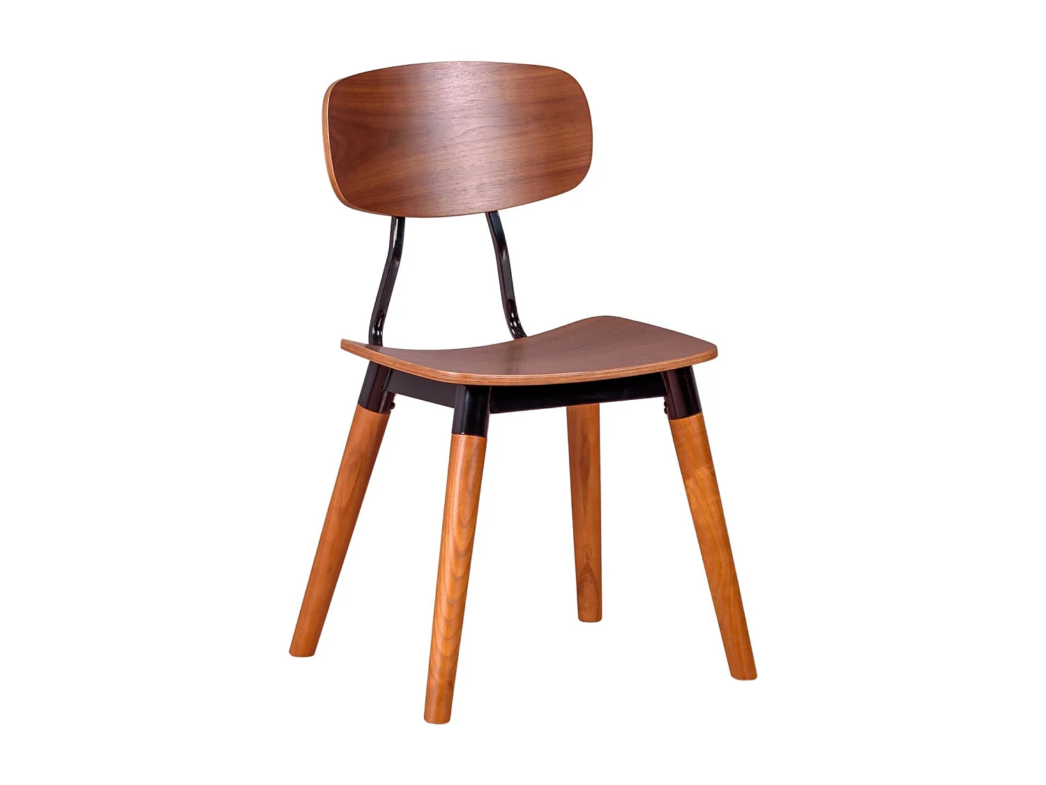 Silla industrial en madera de nogal - Copine - Nogal