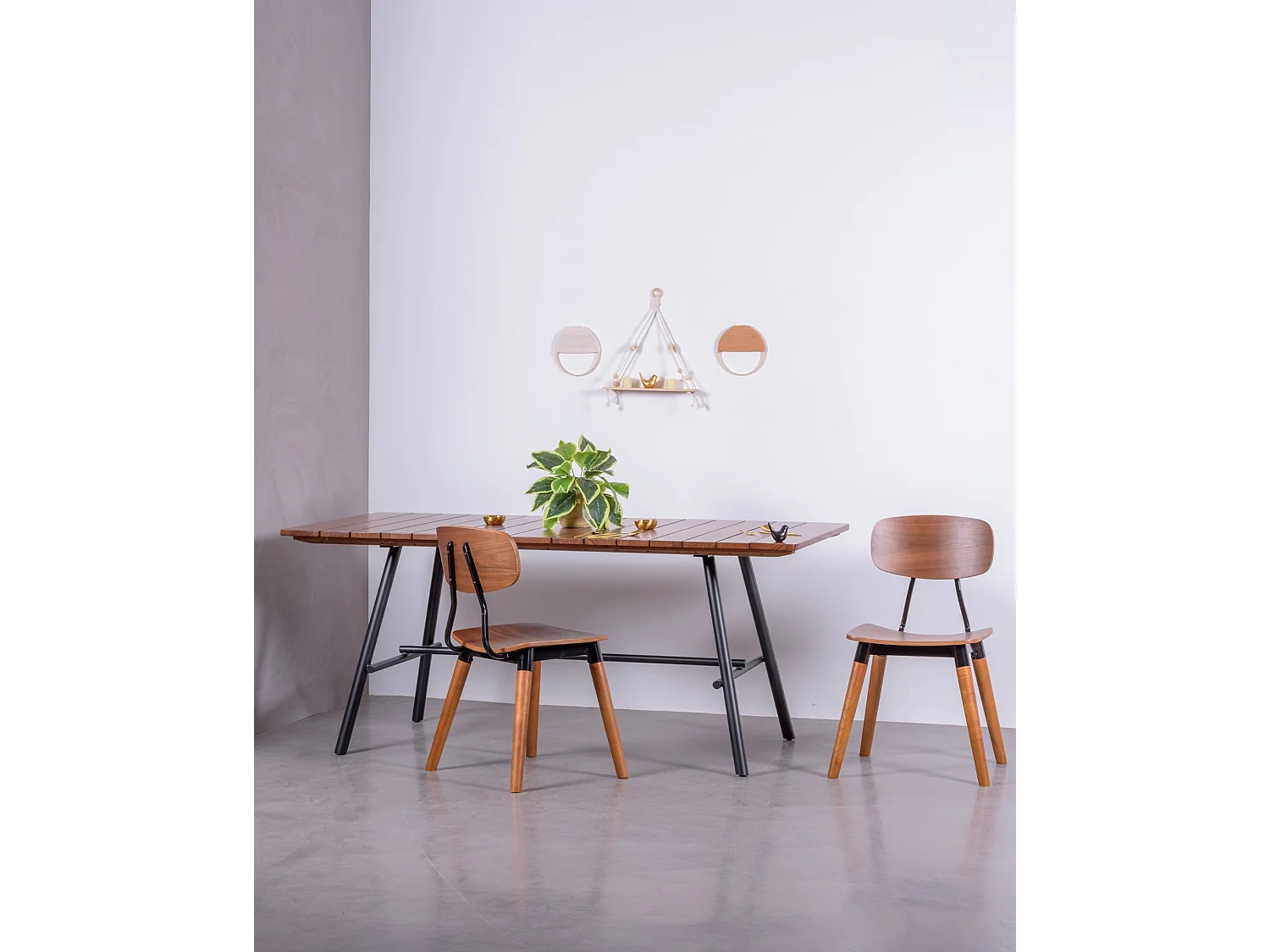 Silla industrial en madera de nogal - Copine - Nogal