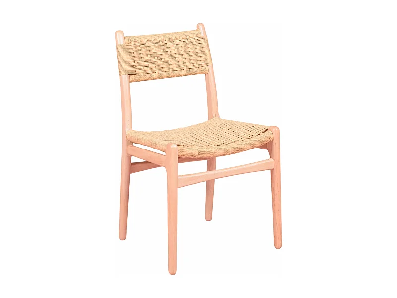 Chaise de salle à manger scandinave en bois de hêtre - Liam - Hêtre naturel