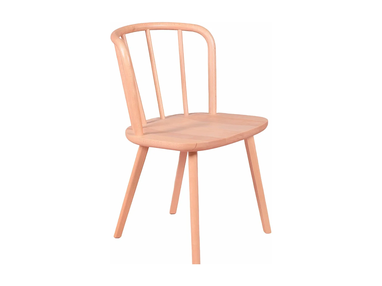 Chaise de salle à manger sculptée à la main en bois de hêtre naturel - Organic - Hêtre naturel