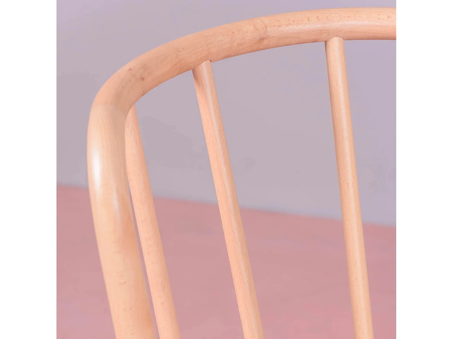 Chaise de salle à manger sculptée à la main en bois de hêtre naturel - Organic - Hêtre naturel