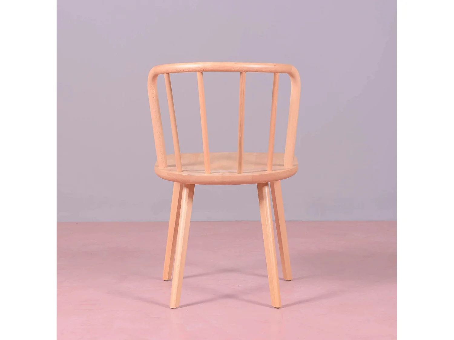 Chaise de salle à manger sculptée à la main en bois de hêtre naturel - Organic - Hêtre naturel