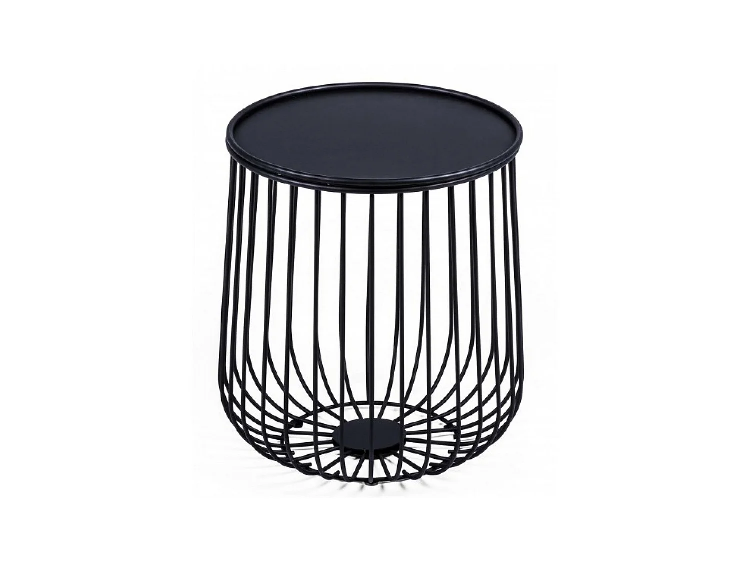 Table d'appoint ronde en acier adaptée à l'extérieur - Tanzania - Noir