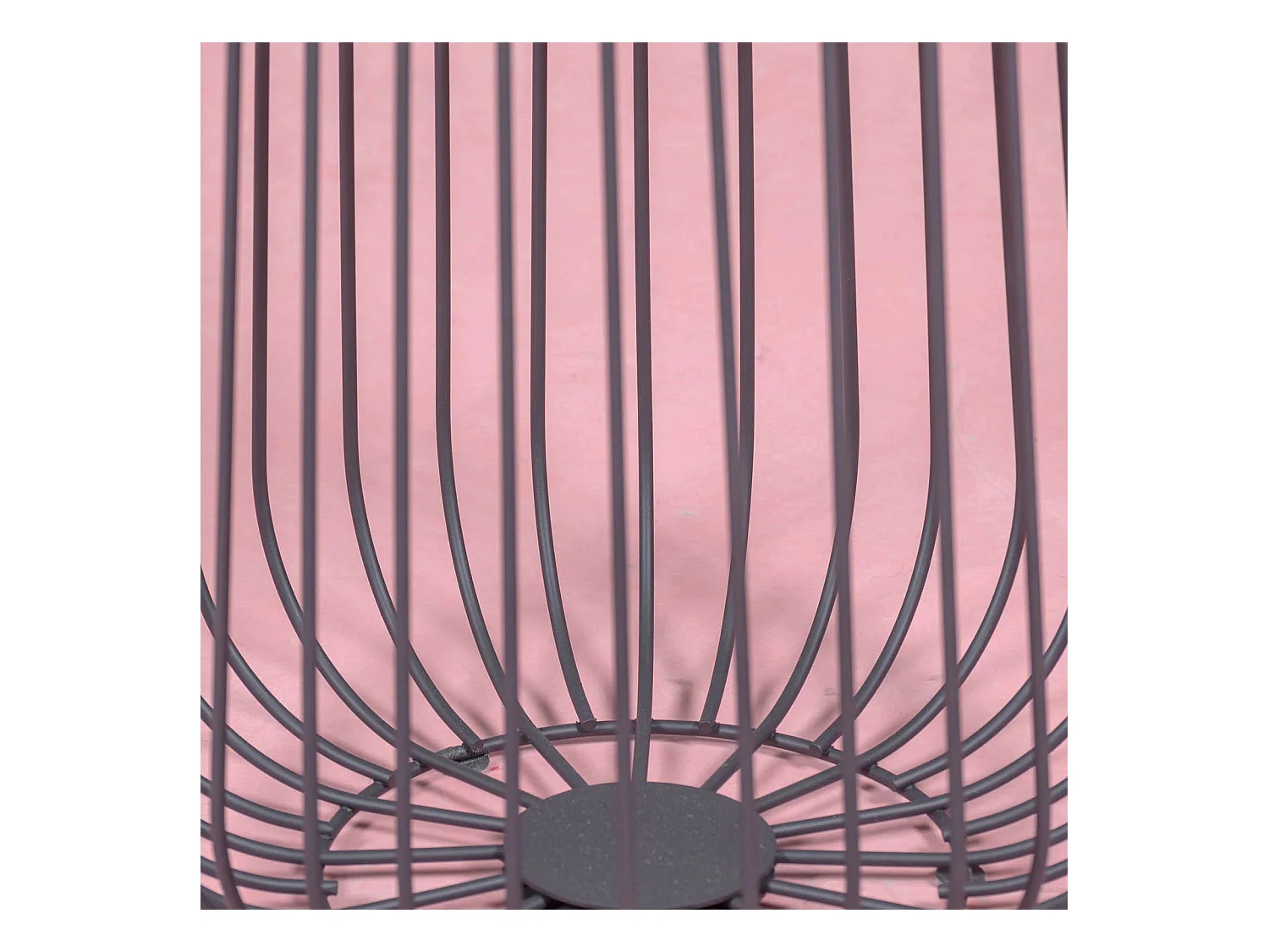 Ronde stalen bijzettafel geschikt voor buiten - Tanzania - Zwart