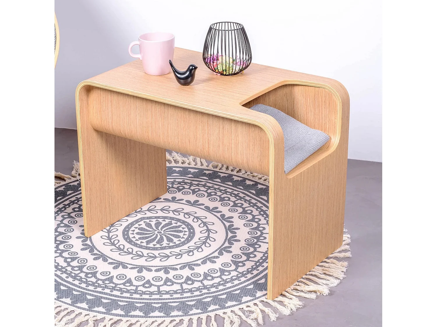 Design bijzettafel in essenhout - Liam - Natuurlijke as