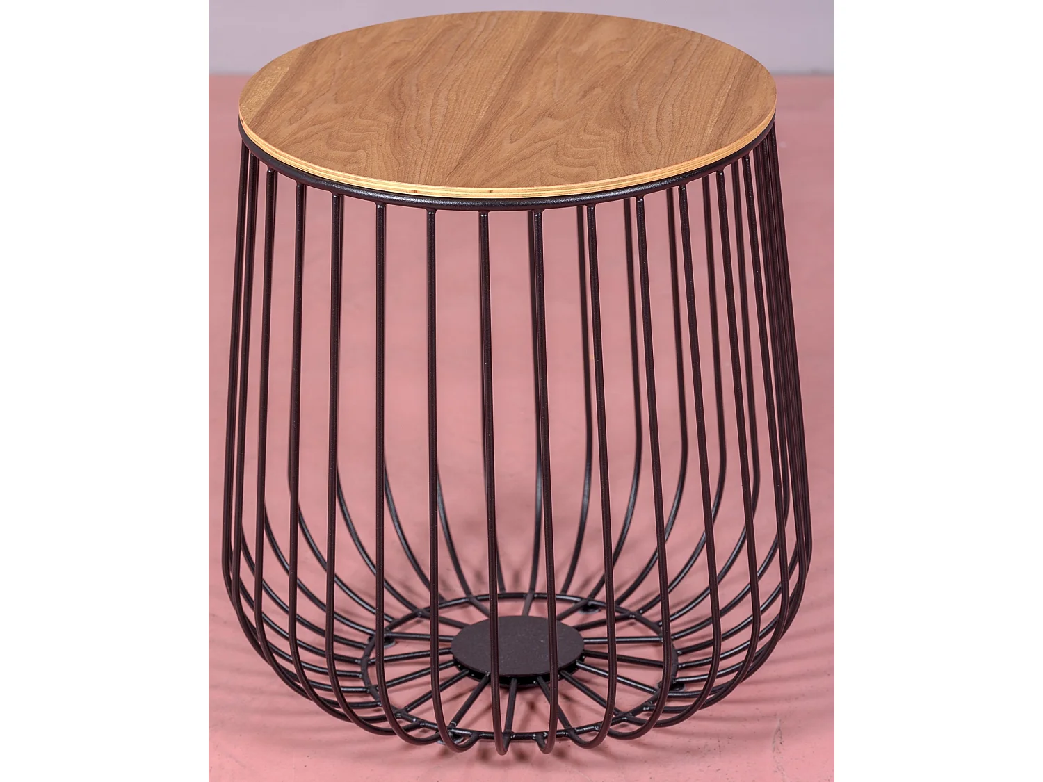 Table d'appoint en bois de frêne et acier laqué - Zurich - Noir