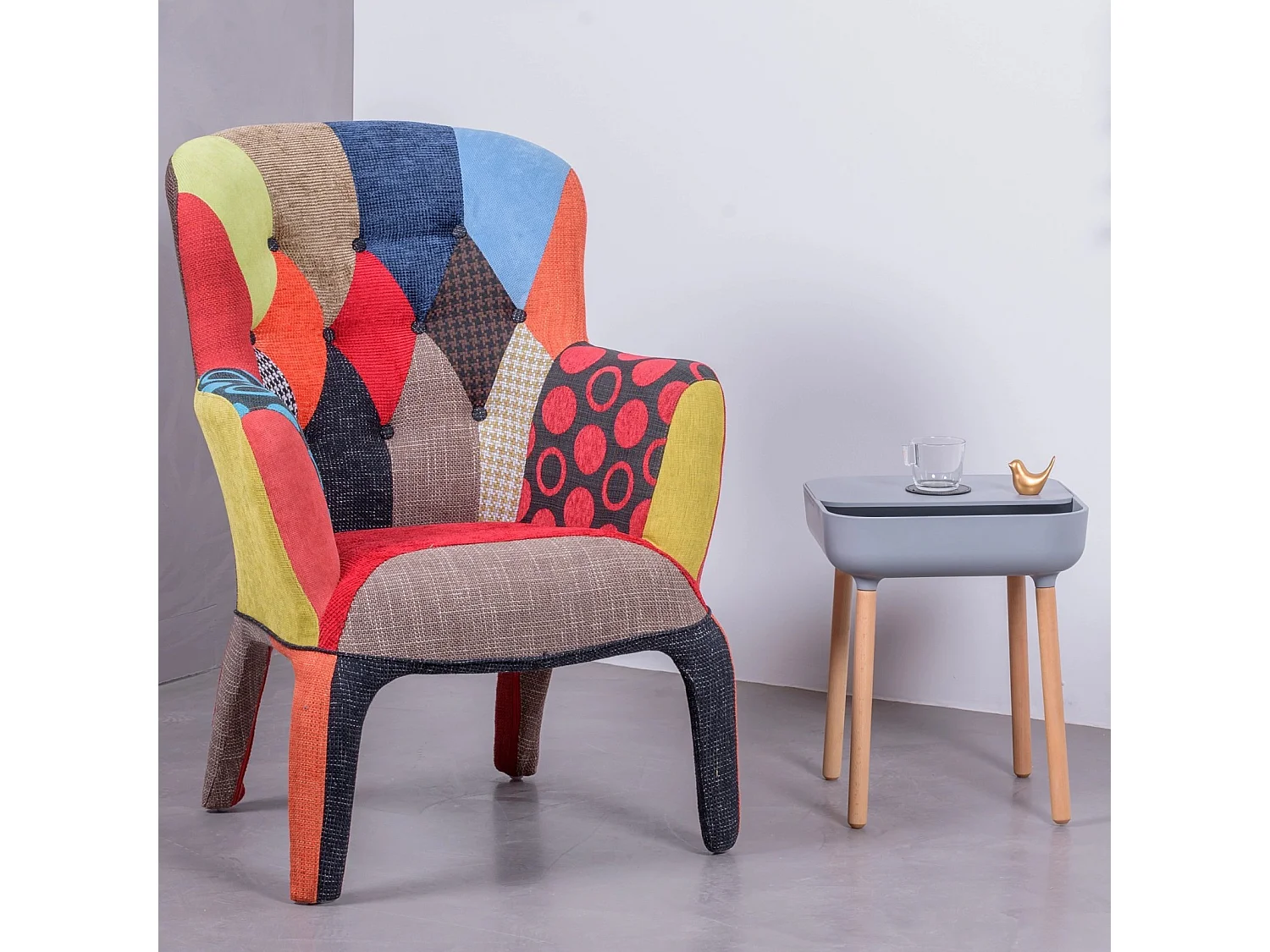 Table d'appoint style scandinave - Pop - Gris