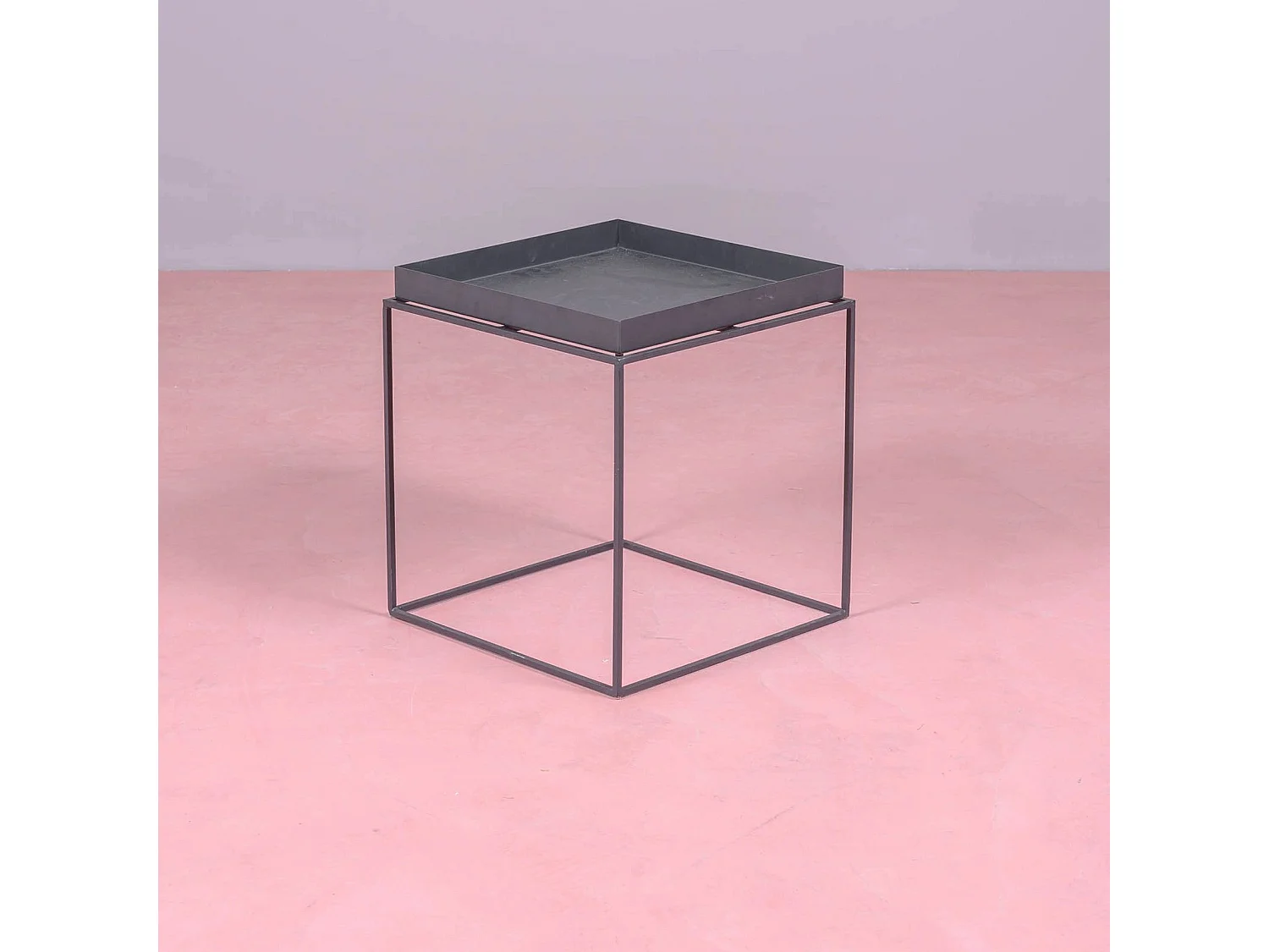 Table d'appoint carrée en acier adaptée à l'extérieur - Sorento - Noir