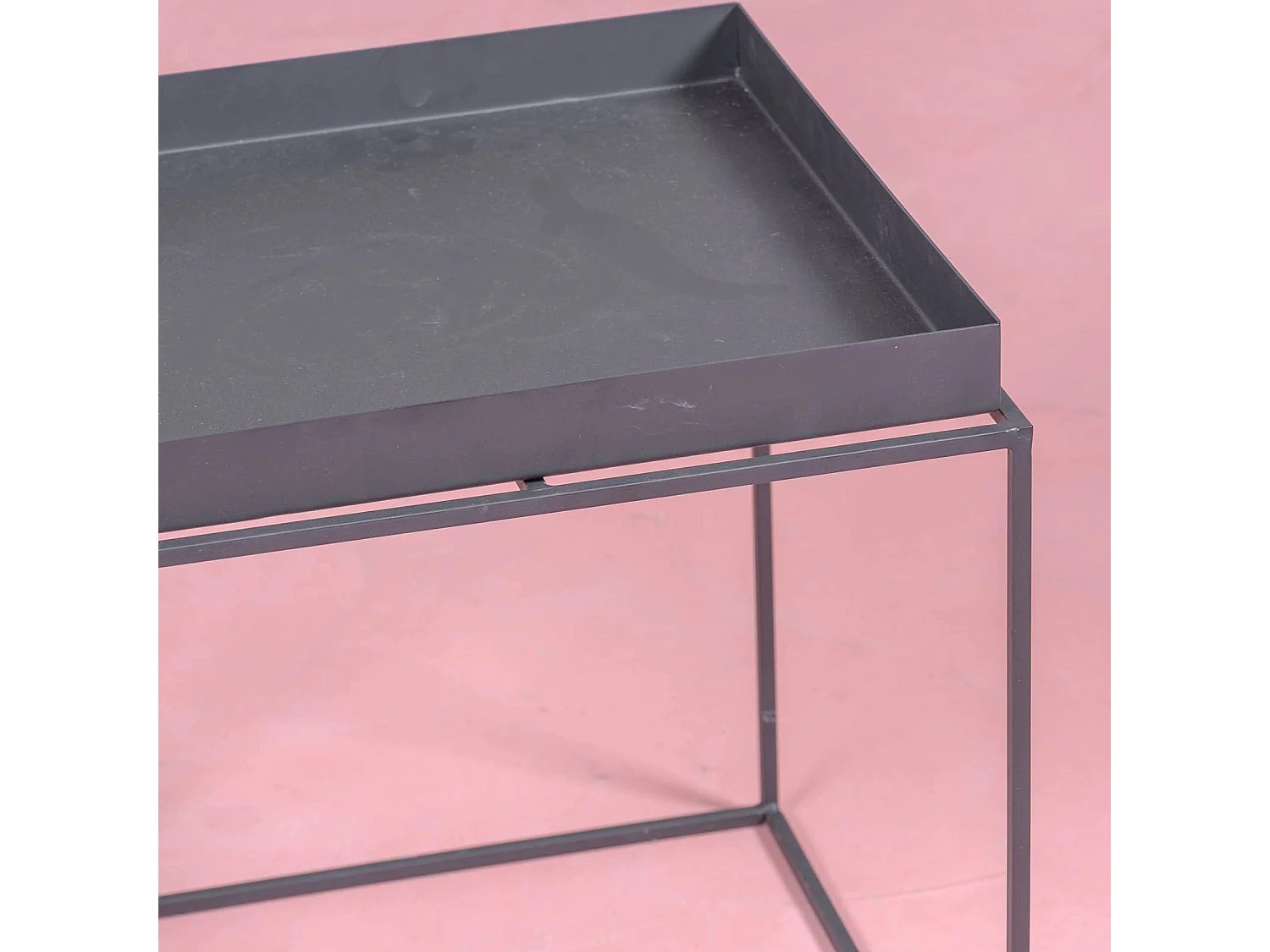 Table d'appoint carrée en acier adaptée à l'extérieur - Sorento - Noir