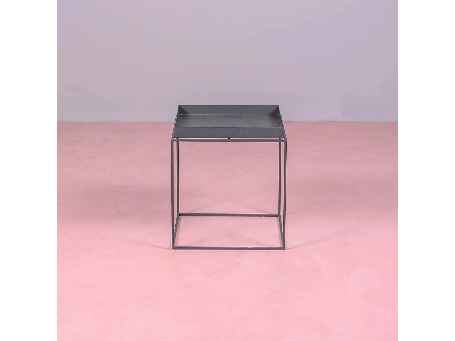 Table d'appoint carrée en acier adaptée à l'extérieur - Sorento - Noir