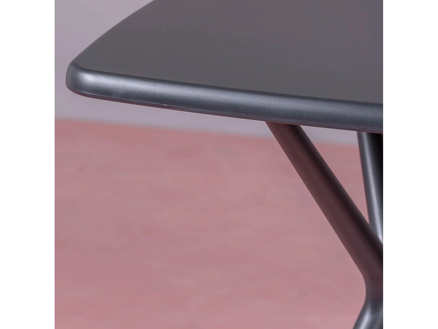 Vierkante kunststof tafel perfect voor buiten - Dream - Zwart