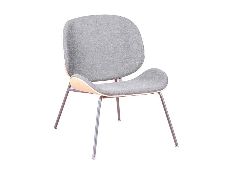 Fauteuil rustique en bois de noyer - Plymouth - Gris