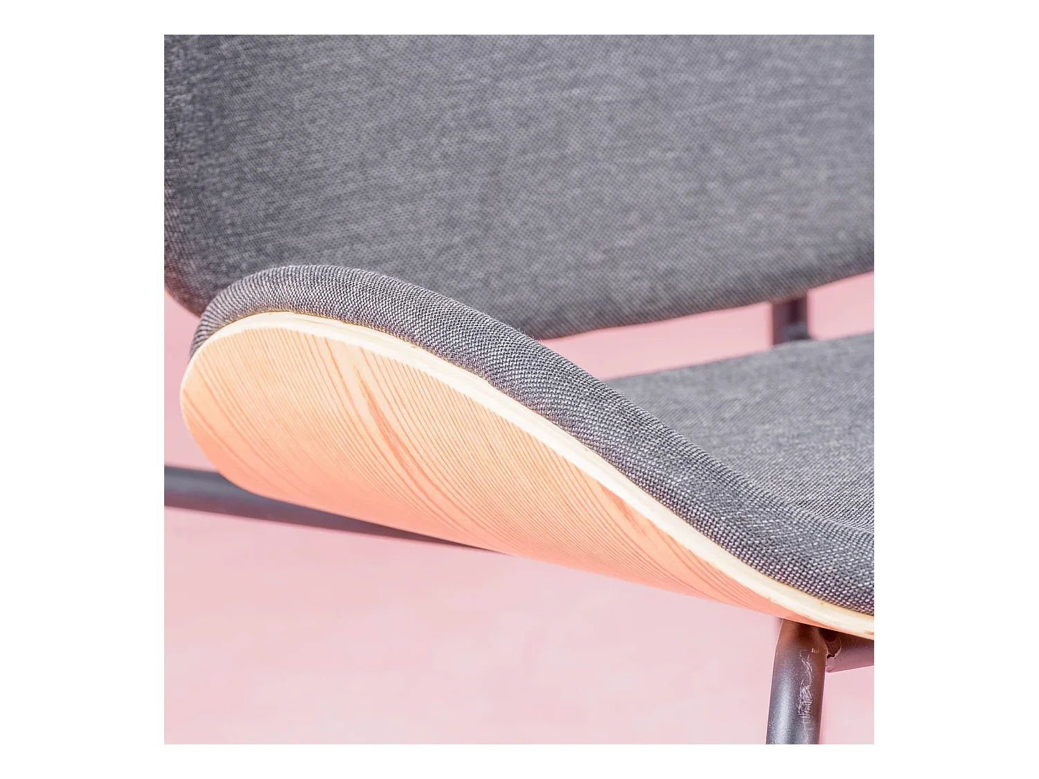 Rustikaler Sessel aus Walnussholz - Plymouth - Grau