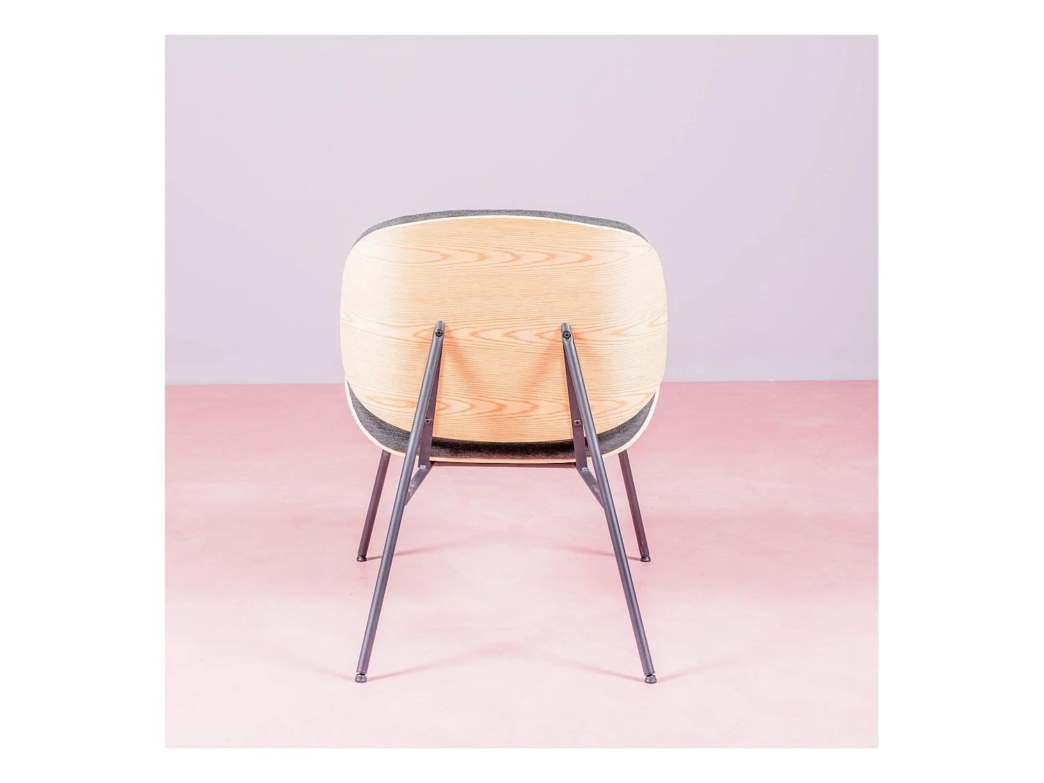 Rustikaler Sessel aus Walnussholz - Plymouth - Grau