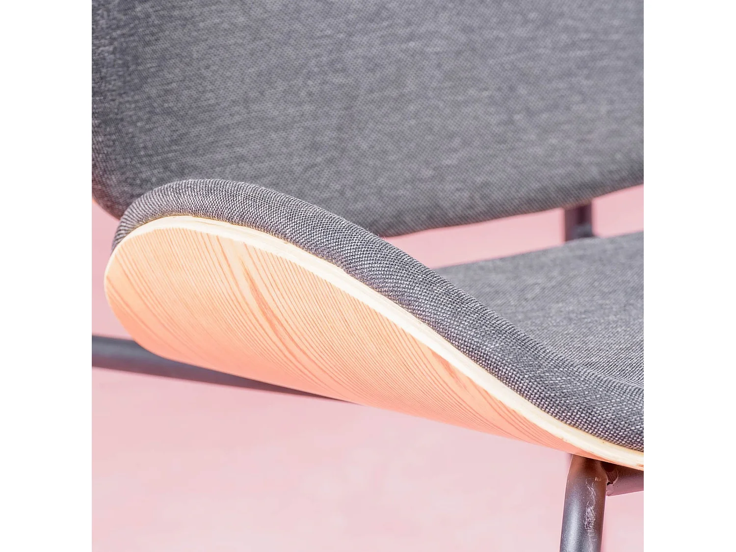 Rustieke walnoothouten fauteuil - Plymouth - Grijs