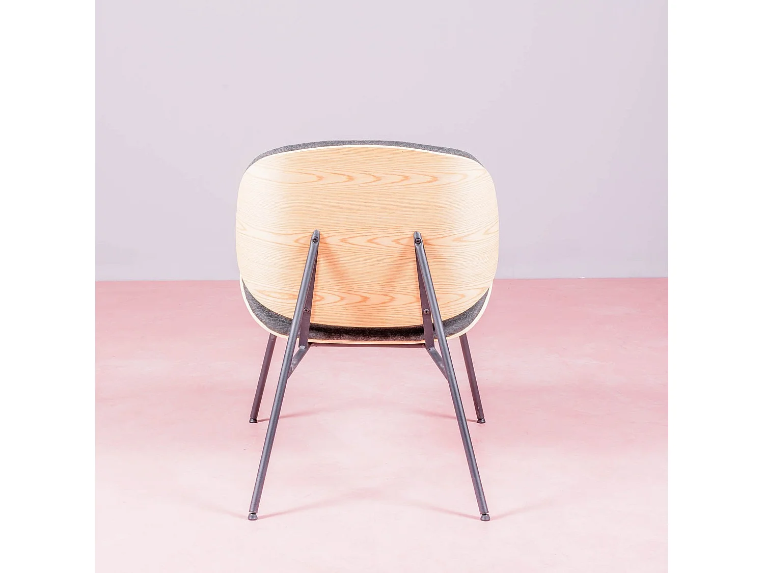 Rustieke walnoothouten fauteuil - Plymouth - Grijs