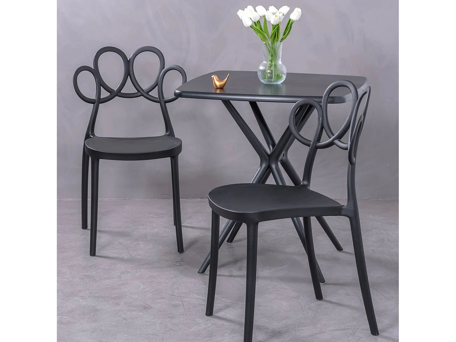 Designstoel geschikt voor buiten - Dream - Zwart