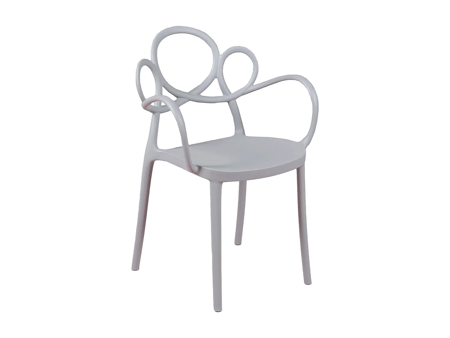 Chaise design avec accoudoirs adaptée à l'extérieur - Dream - Gris