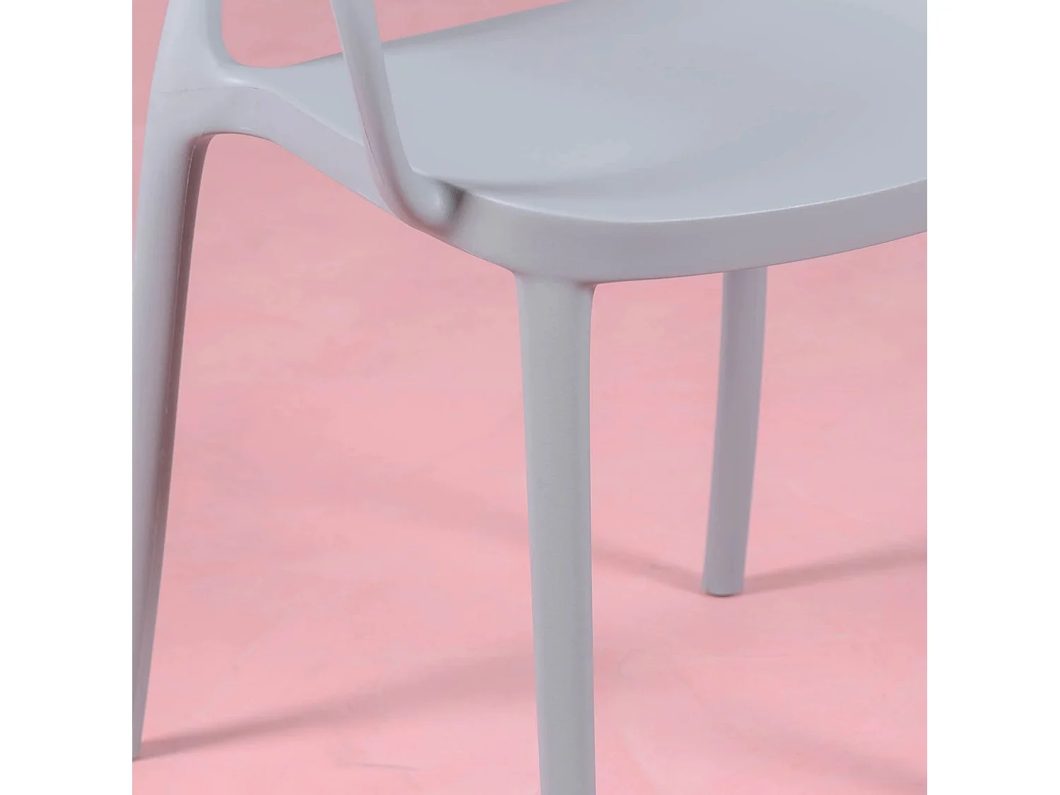 Chaise design avec accoudoirs adaptée à l'extérieur - Dream - Gris