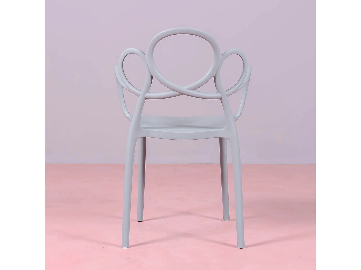 Chaise design avec accoudoirs adaptée à l'extérieur - Dream - Gris