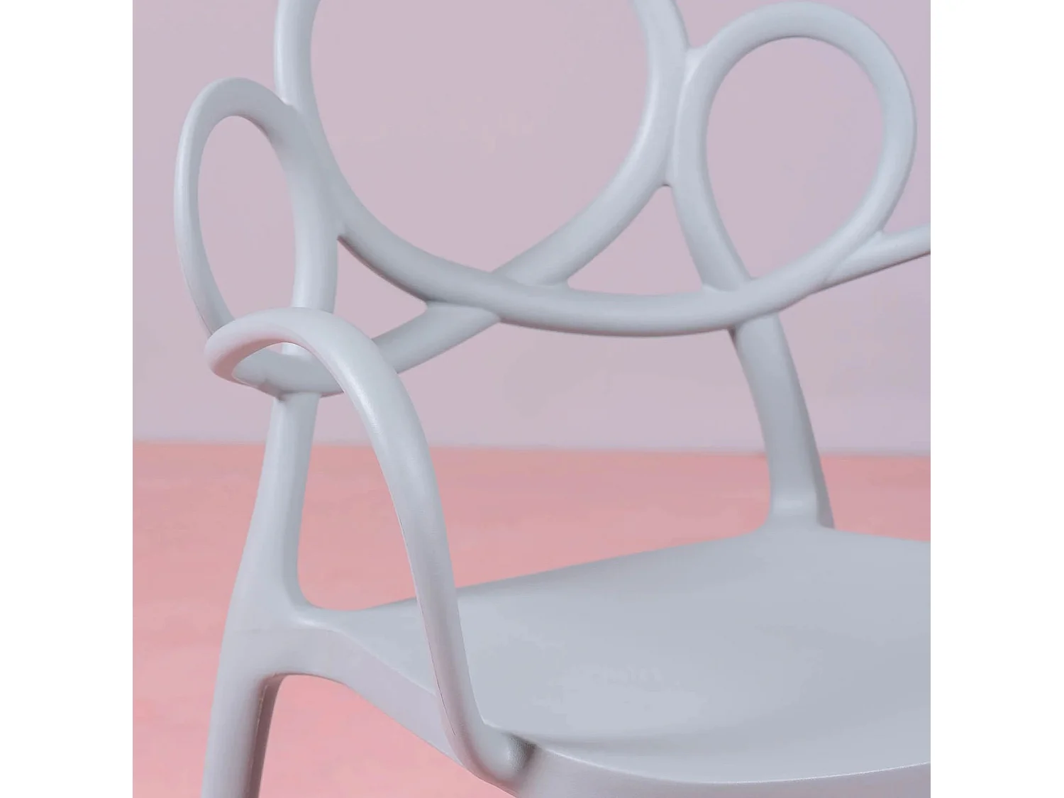 Chaise design avec accoudoirs adaptée à l'extérieur - Dream - Gris