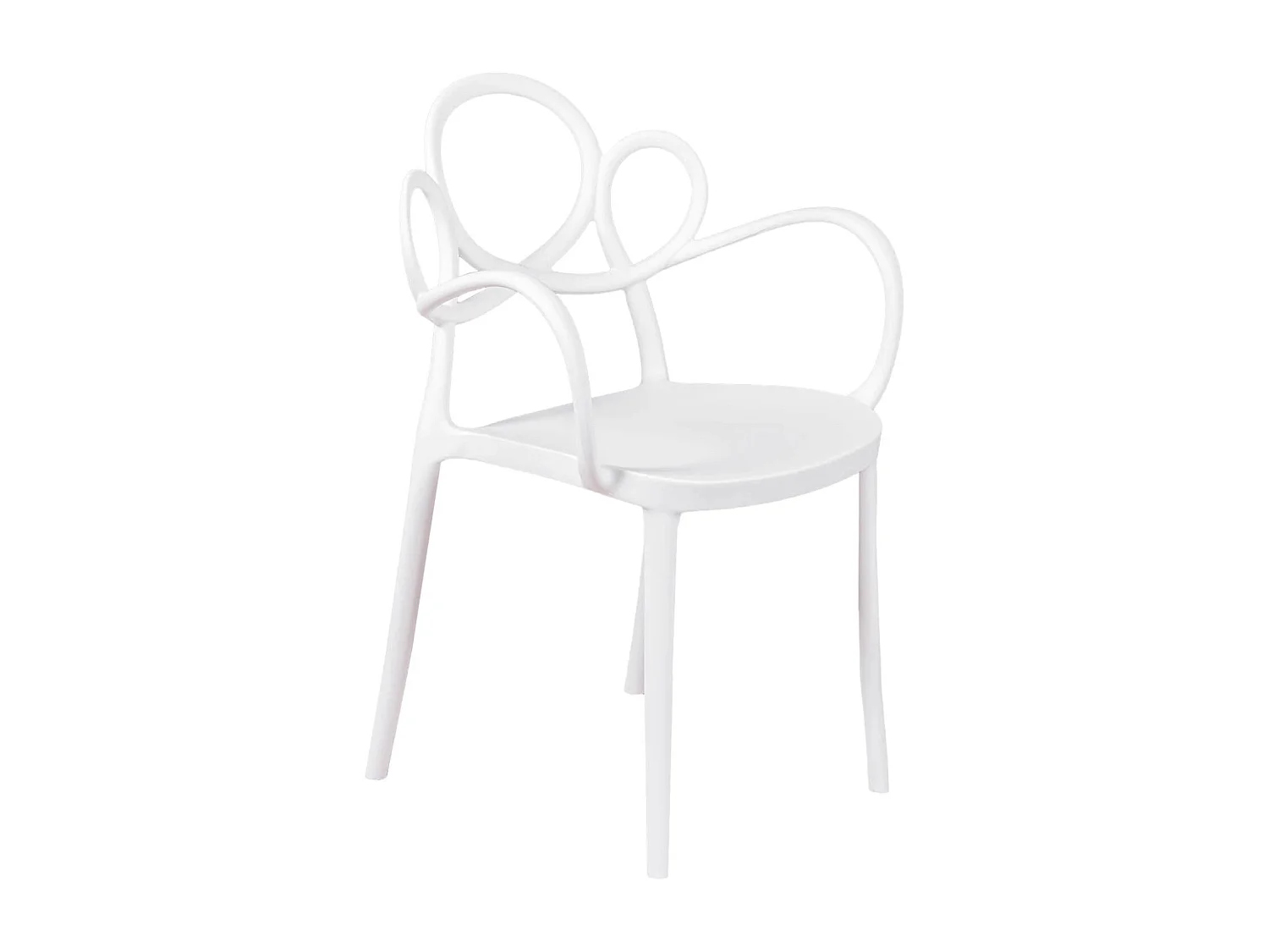 Design stoel met armleuningen geschikt voor buiten - Dream - Wit