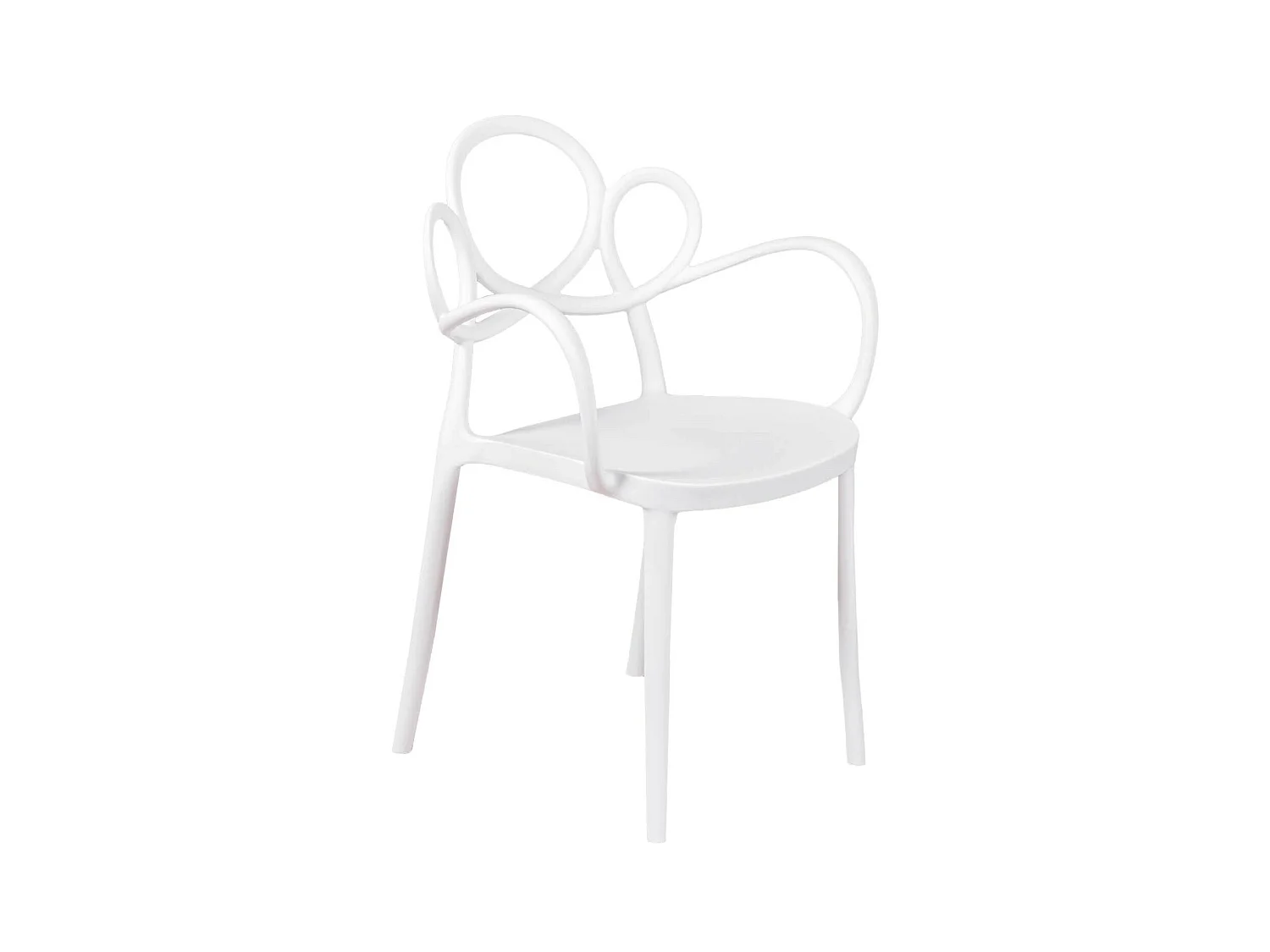 Design stoel met armleuningen geschikt voor buiten - Dream - Wit