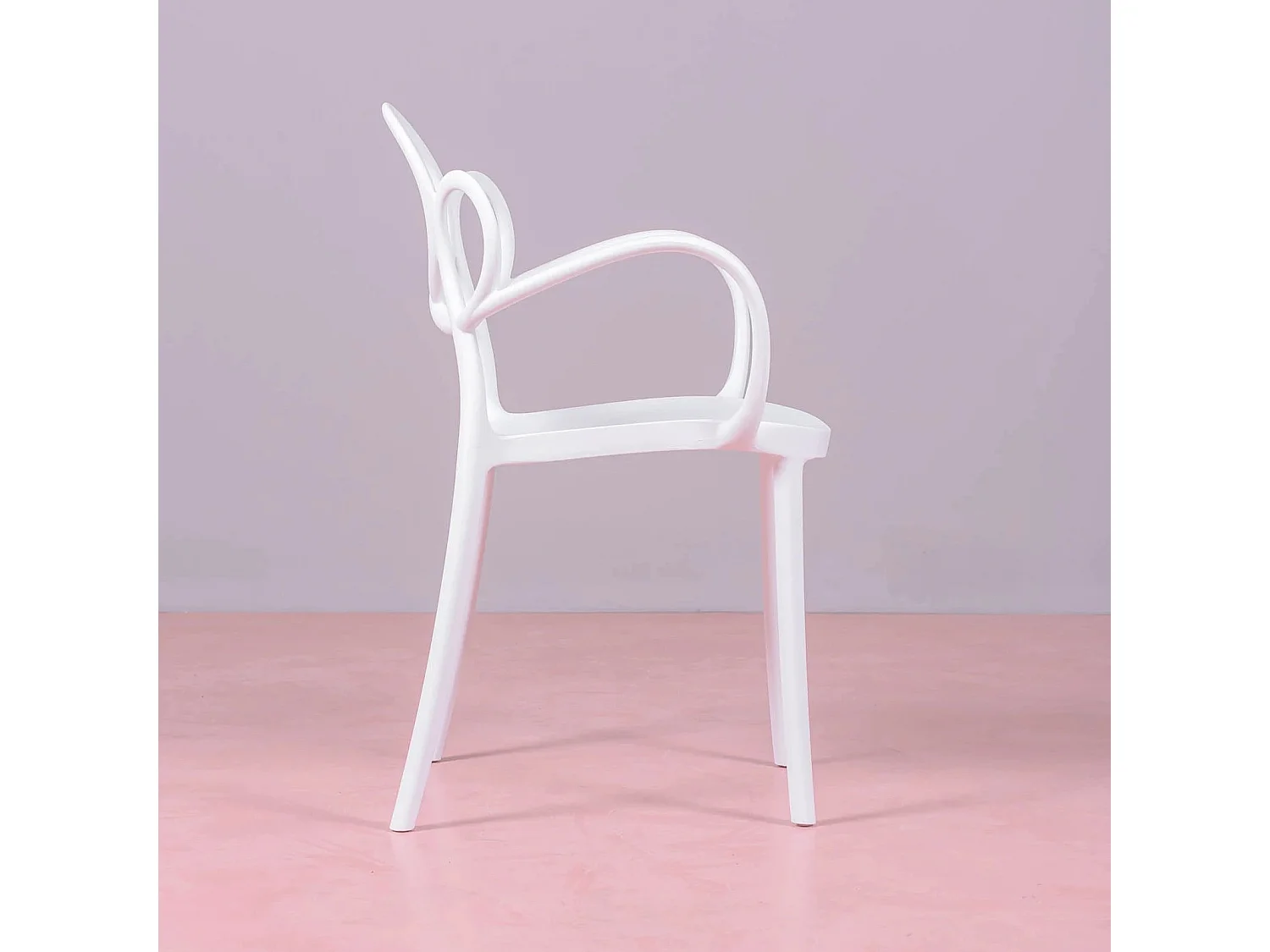 Chaise design avec accoudoirs adaptée à l'extérieur - Dream - Blanc