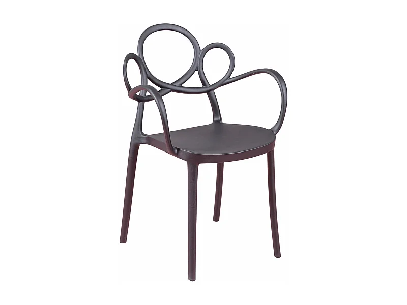 Designerstuhl mit Armlehnen für den Außenbereich - Dream - Schwarz