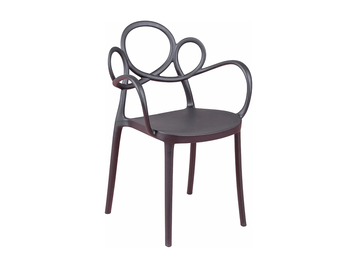 Design stoel met armleuningen geschikt voor buiten - Dream - Zwart