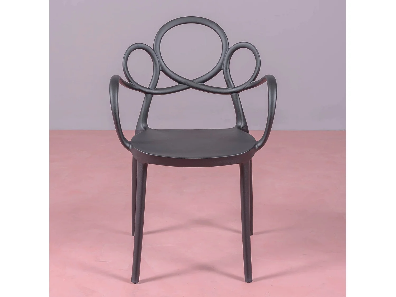 Design stoel met armleuningen geschikt voor buiten - Dream - Zwart