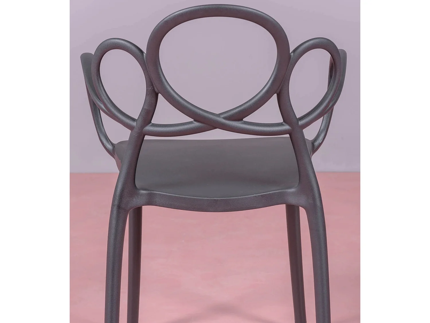 Design stoel met armleuningen geschikt voor buiten - Dream - Zwart