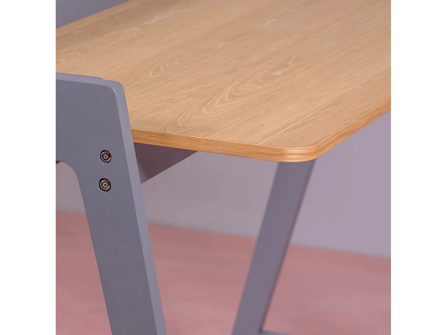 Minimalistischer Schreibtisch aus Holz - Pop - Grau