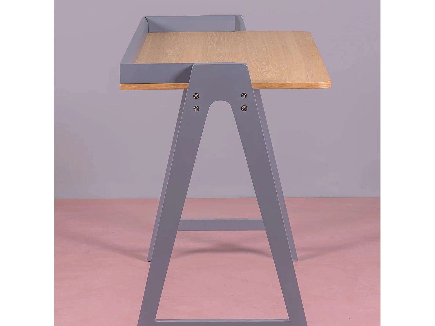 Minimalistischer Schreibtisch aus Holz - Pop - Grau