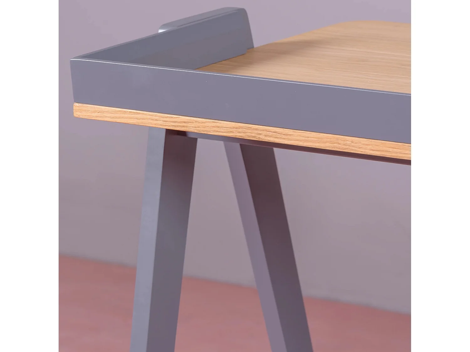 Minimalistischer Schreibtisch aus Holz - Pop - Grau