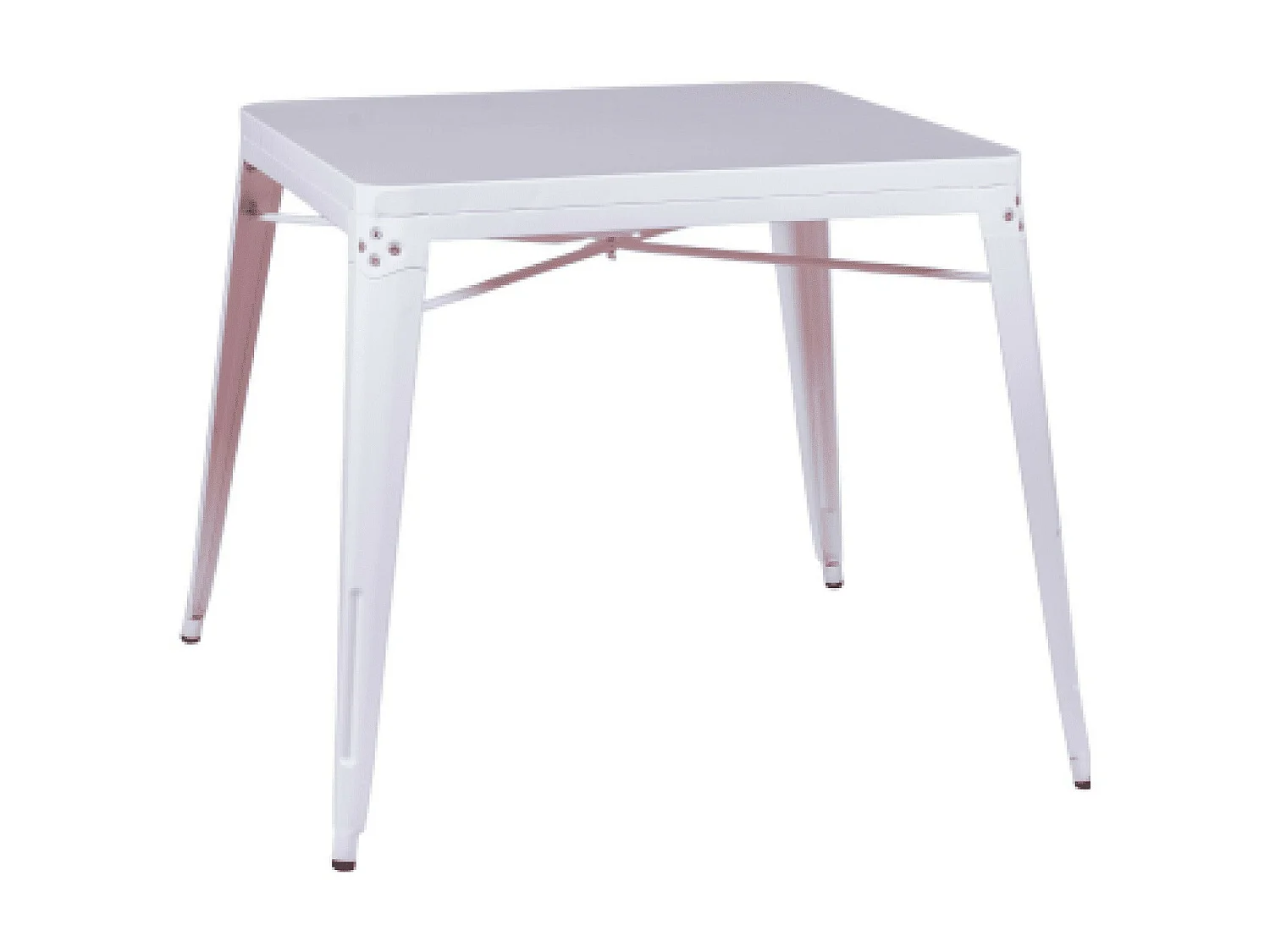 Mesa industrial em aço - Bistro - Branco