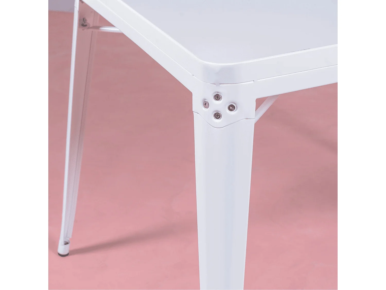 Mesa industrial em aço - Bistro - Branco