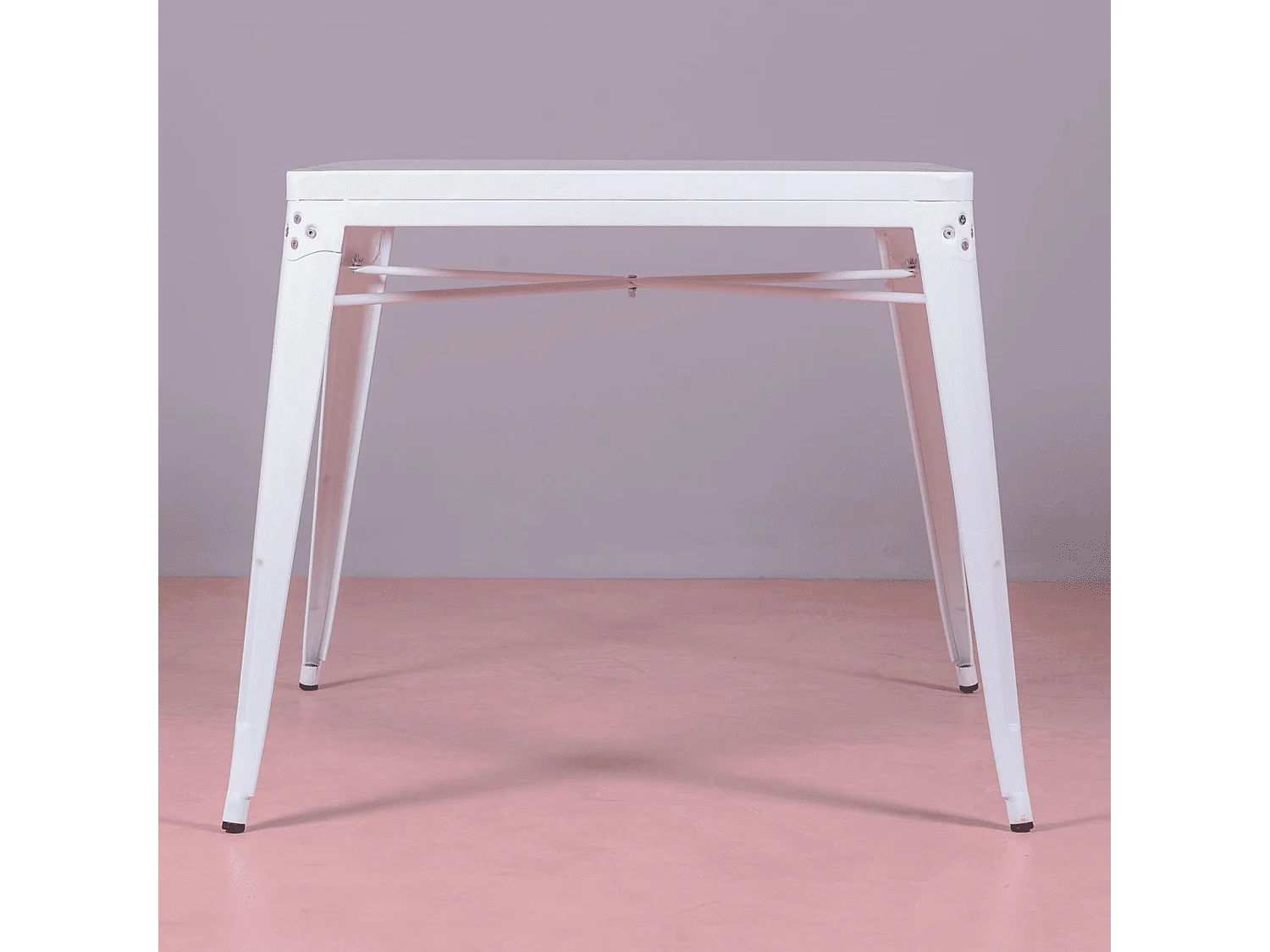 Mesa industrial em aço - Bistro - Branco