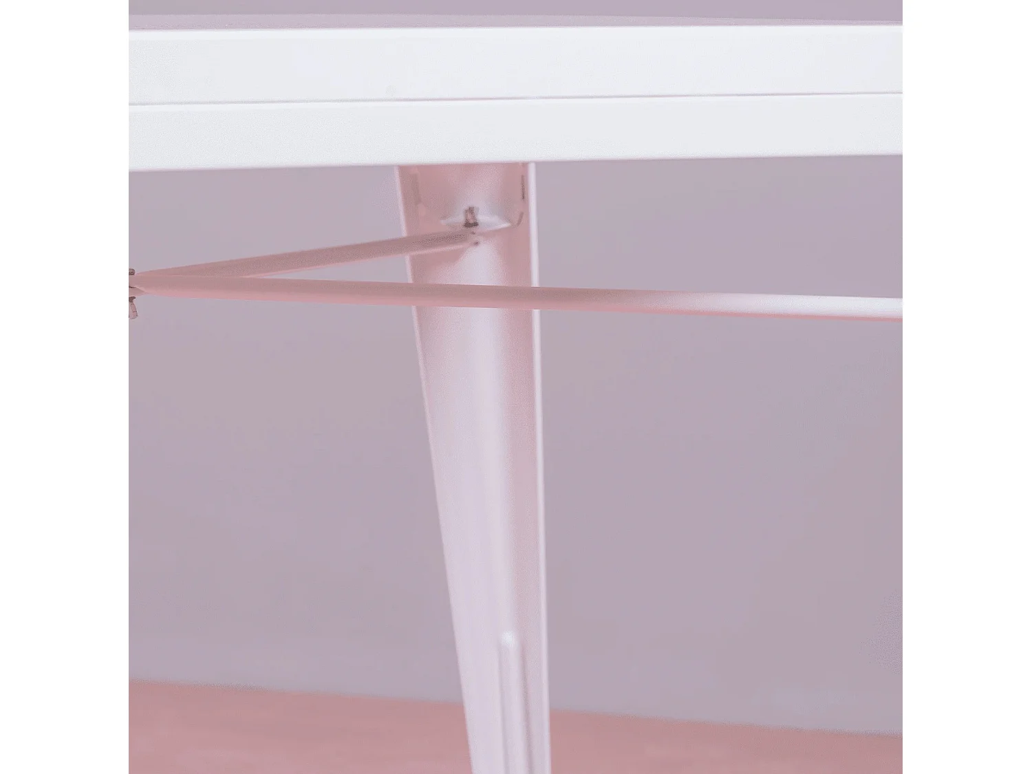 Mesa industrial em aço - Bistro - Branco