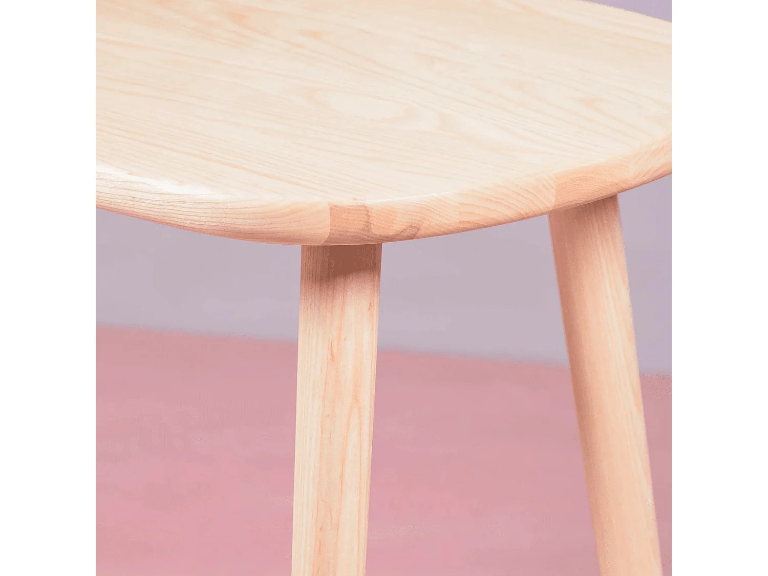 Escritorio de diseño en madera de fresno y terciopelo - Cattelan - Fresno Natural