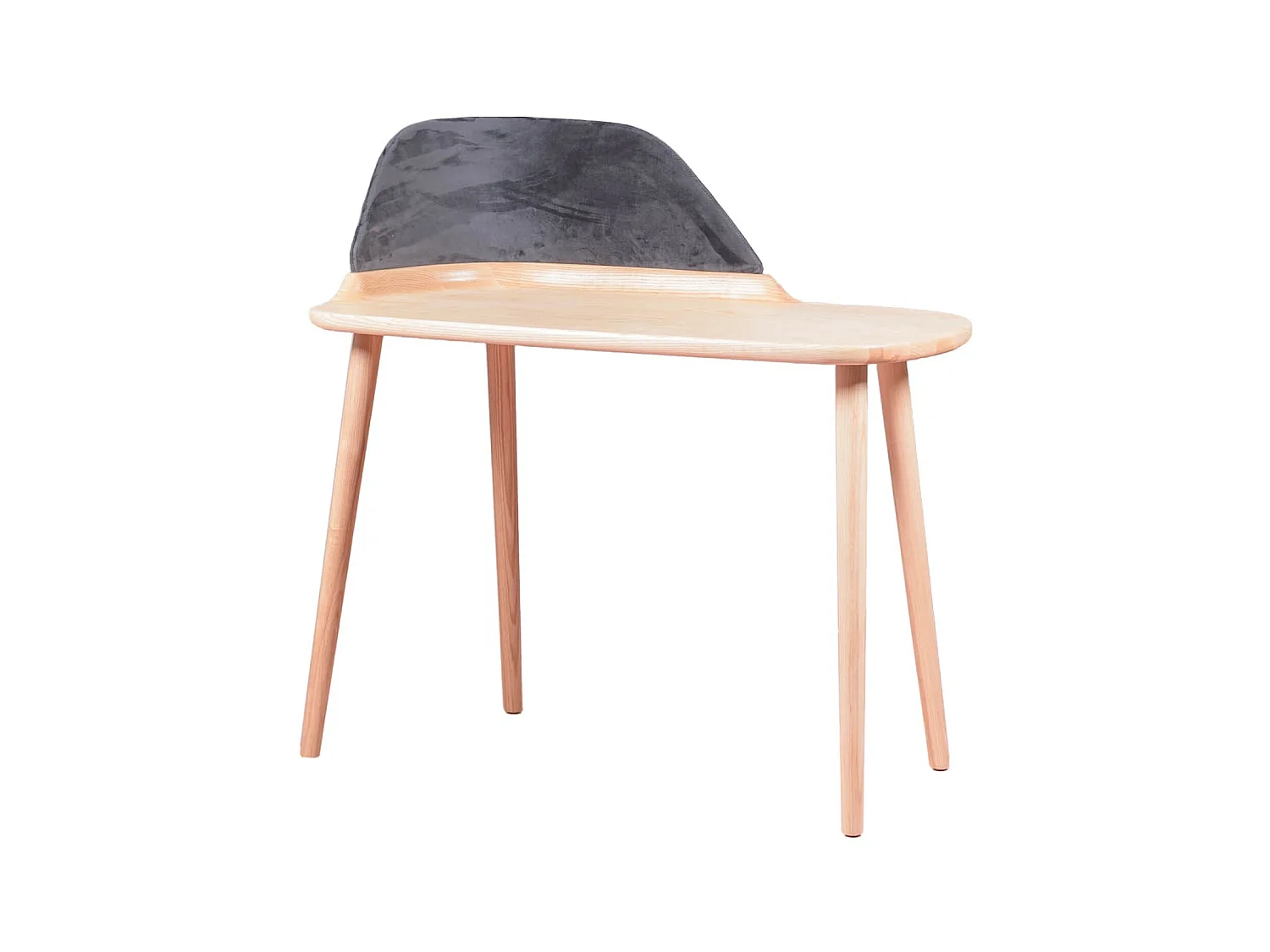 Bureau scandinave en frêne et velours - Cattelan - Frêne naturel