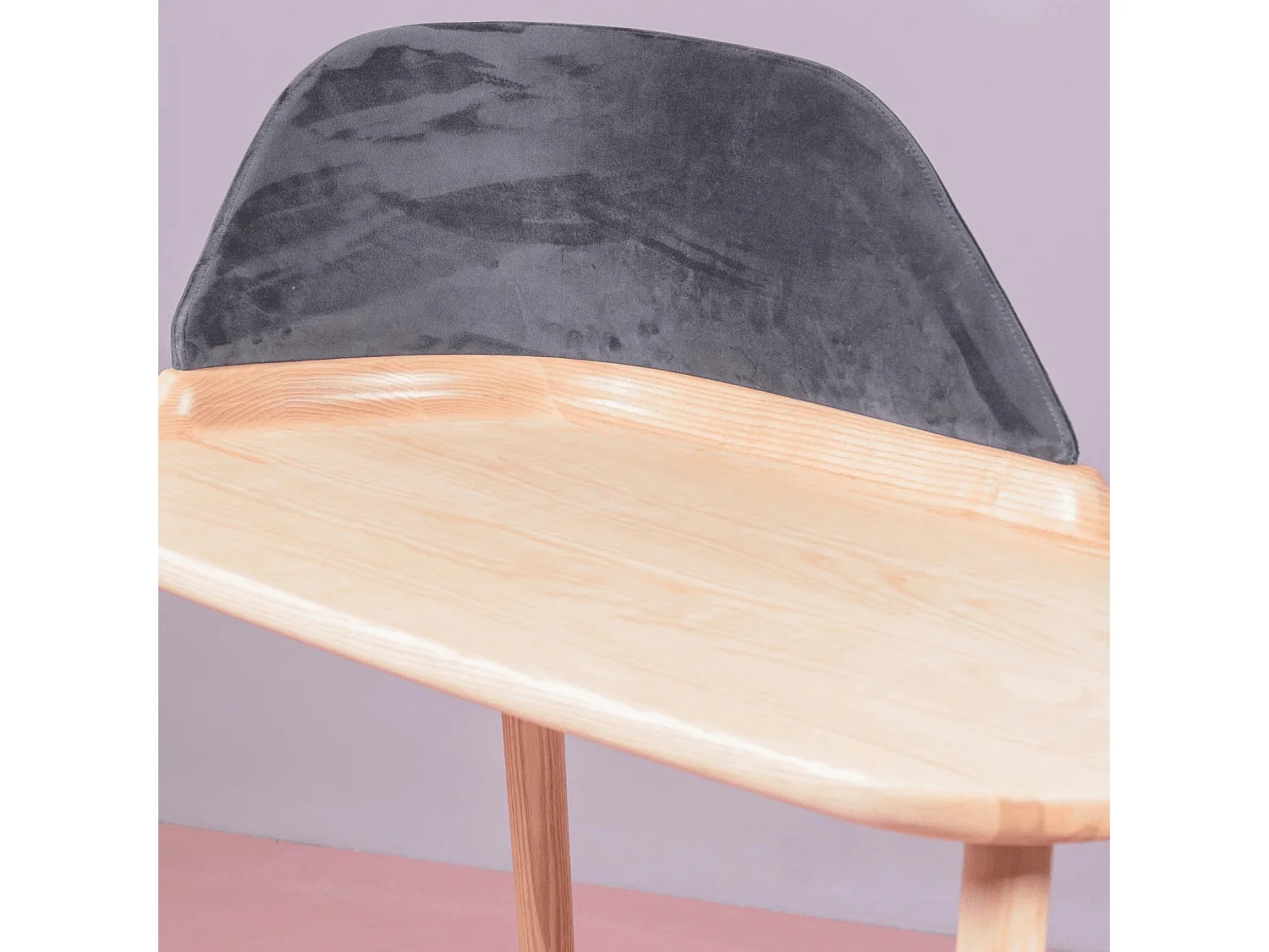 Skandinavischer Schreibtisch aus Eschenholz und Samt - Cattelan - Natürliche Esche