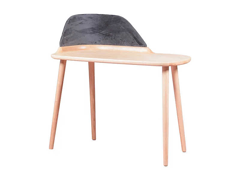 Bureau scandinave en frêne et velours - Cattelan - Frêne naturel